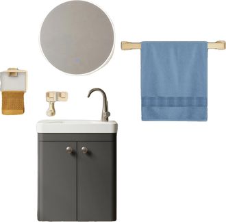 OEM Juego De Accesorios De Ba&ntilde;o, Juego De 5 Piezas, Barra Para Toallas De 60 Cm, Aro Para Toallas De 16 Cm, Portarrollos De Papel Higi&eacute;nico De 16 Cm, Ganc