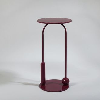 Maisons du monde Mesa auxiliar de acero rosa