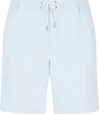 GCDS Logo-print Zwemshorts - Heren - Strandmode - Blauw - M - Polyester - Badmode