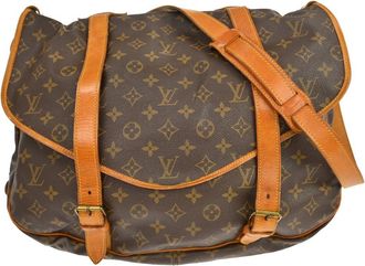 Louis Vuitton Saumur Monogram Canvas Brown Canvas Handbag (Pre-Owned)