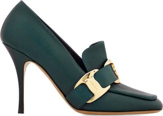 Ferragamo 95 mm loafers met hoge hak - Groen