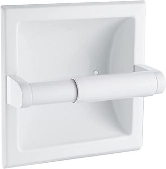 OEM Portarrollos De Papel Higi&eacute;nico Empotrable En La Pared, De Acero Inoxidable, Blanco (151512 Cm)