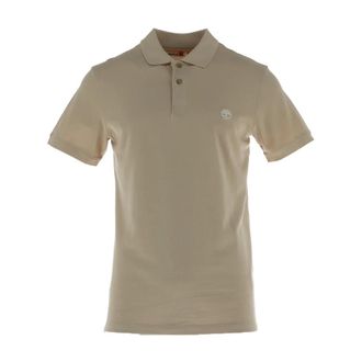 Timberland Polo Shirts, male, Beige, Size: 2XL Millers River Short-Sleeve Stretch Polo
