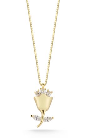Glaze Jewelry Sterling Silver Rose Necklace