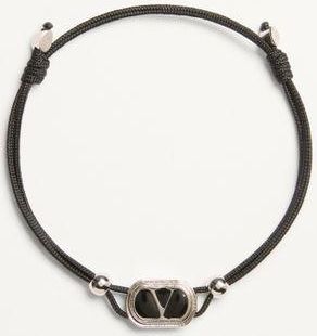 Valentino Garavani Bracciale Valentino Garavani Ovalette In Cotone Uomo NERO UNI