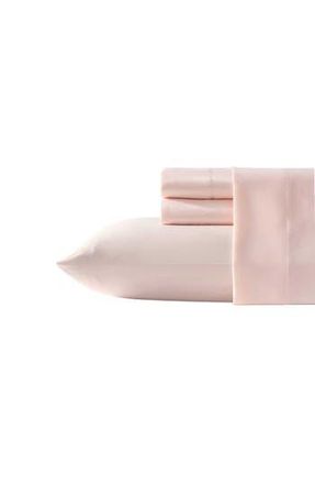 Laura Ashley Satin Bliss Solid Sheet Set in Light Pink at Nordstrom Rack, Size Queen