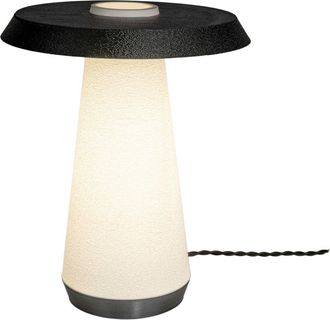 Jonathan Y Designs Bruno 12.25 Mid-Century Minimalist Plant-Based PLA 3D Printed Dimmable LED Table Lamp in White/black With White Shade at Nordstrom
