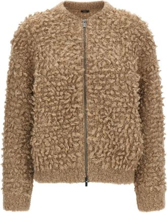 PESERICO Chaqueta Bomber Lurex Boucl&eacute; - Jackets - Mujer - Beige - XS