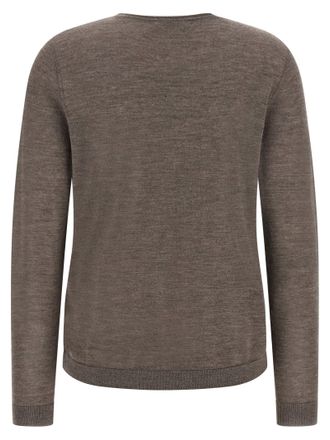 Co Cashmere Crew Neck with Rolled Edging Sweater - Brown