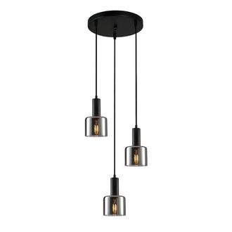Netlighting Santia Modern 3 Light Cluster Pendant Ceiling Light E27 in Black