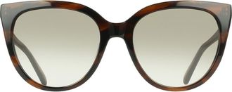 Ferragamo 56mm Gradient Cat Eye Sunglasses in Striped Brown at Nordstrom