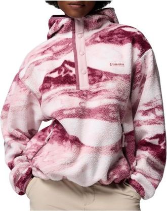 Columbia Helvetia II Printed Hoodie Fleecepullover f&uuml;r Damen | rosa
