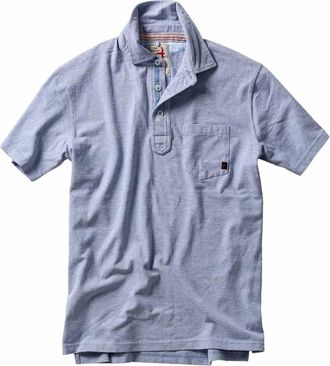 Relwen Mens Fineline Jersey Polo In Light Blue