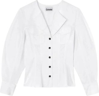 Ganni Shirts, female, White, Size: XS Shirt Ganni