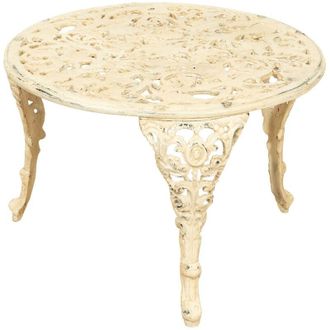 Biscottini International Biscottini - Mesa de centro de hierro fundido con acabado antiguo