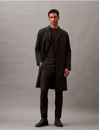 Calvin Klein Mens Tech Slim Stretch Woven Chino - Black - 36