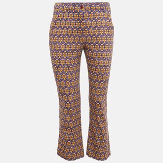 Max Mara Multicolor Printed Cotton Capri Pants