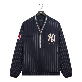 Kith For The New York Yankees Tropical Wool Raffi Pullover Nocturnal KHMA030203-413
