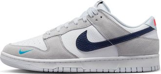 Nike Dunk Low Mini Swoosh - White Grey Navy Aqua FJ4227-001