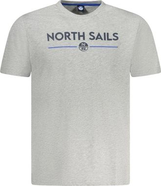 North Sails Tops, Heren, Grijs, 2Xl, Katoen, Grijze Katoenen Heren T-Shirt