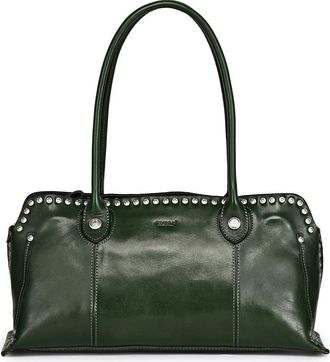 OLD TREND Soul Genuine Leather Studded Structured Shoulder Bag in Kale at Nordstrom