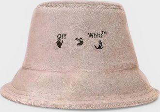 Off-white Womens Logo Bucket Hat Nude Black - Tan - Size: O/S
