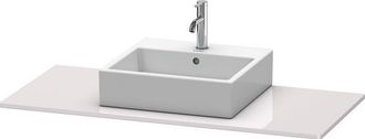 Duravit Consola Duravit Xsquare 060f, 1200x 550 Mm, 1 Recorte, Color (frente/cuerpo): Laca Blanca Lila Alto Brillo - Xs060f02727