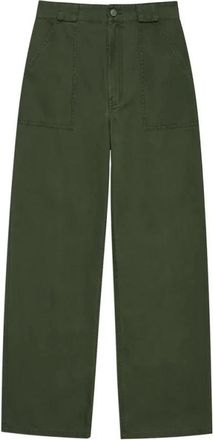 Anine Bing Grayson Pant - Dames - Wijde Broeken - Groen - W25 - Katoen - Broeken
