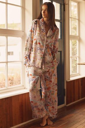 Karen Mabon Long-Sleeve City Pajama Set