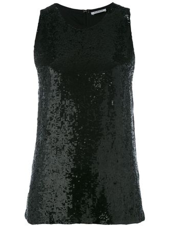 P.A.R.O.S.H. sequin embellished tank top - Black