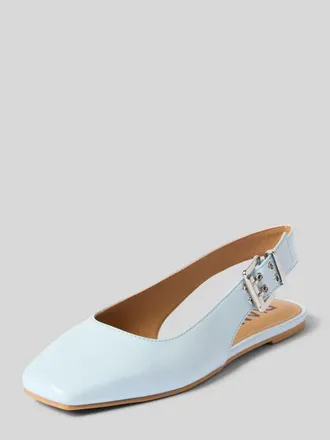 Bianco Slingback-Ballerinas mit Dornschlie&szlig;e in Hellblau, Gr&ouml;&szlig;e 37