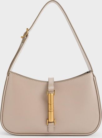 Charles & Keith Cesia Metallic-Accent Shoulder Bag