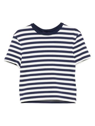 Ralph Lauren Collection striped short-sleeve top - women - Cotton/Elastane - S - Blue