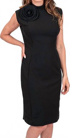 Scapa Sleeveless Flower Dress In Black