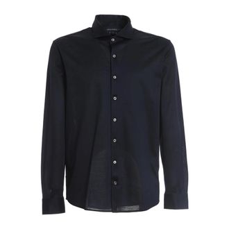 Paolo Fiorillo Katoenen Shirt - Heren - Casual Overhemden - Blauw - L - Katoen - Overhemden