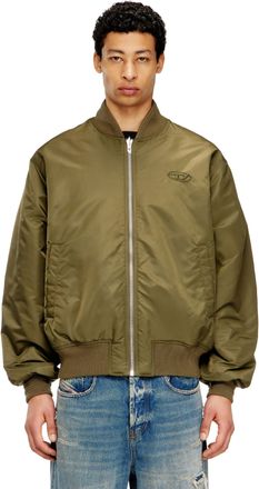 Diesel Padded bomber jacket with Oval D embroidery - Winter Jackets - Man - Multicolor