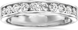 Ross-Simons Channel-Set Diamond Wedding Band in 14kt White Gold