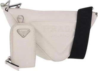 Prada Pre-owned Vintage Schoudertas - Dames - Vintage Heuptassen - Wit - ONE Size - Leer - Vintage