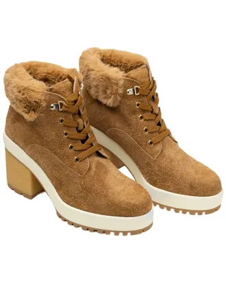 Hogan Faux Fur Leather Ankle Boot