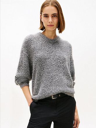 Tommy Hilfiger Festive Wool Blend Relaxed V-Neck Jumper