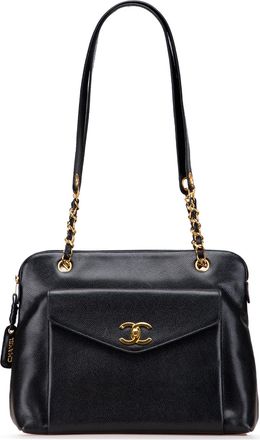 Chanel Pre-owned Womens Leather Shoulder Bag - Black - One Size