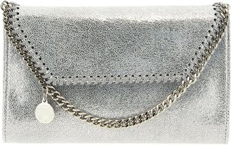 Stella McCartney Falabella Chain Wallet Portafogli Silver-Donna