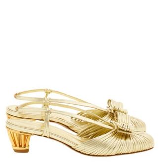 Ferragamo Vara Cage-Heel Slingback Pumps, Size 7 C