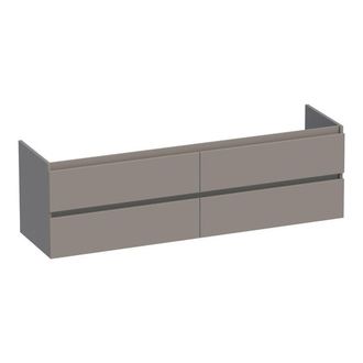 Marcel Breuer Joy wastafelonderkast 160 4 softclose lades - greeploos - 2 sifon uitsparingen - mat taupe