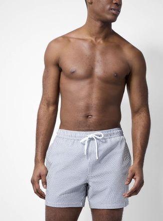 Simons Mens Striped seersucker swim short