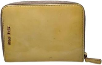 Miu Miu Pre-owned Vintage Organizer - Dames - Vintage Accessoires - Geel - ONE Size - Leer - Vintage