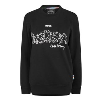 HUGO BOSS Dames-sweatshirt met Keith Haring-motief (Zwart)