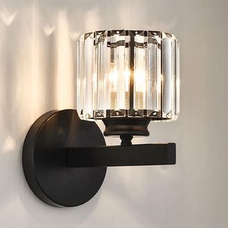 OEM Aplique De Pared De Cristal Retro, L&aacute;mpara De Pared Moderna De Cristal Negro E27, Luces De Pared Para Mesita De Noche, Dormitorio, Sala De Estar, Pasi