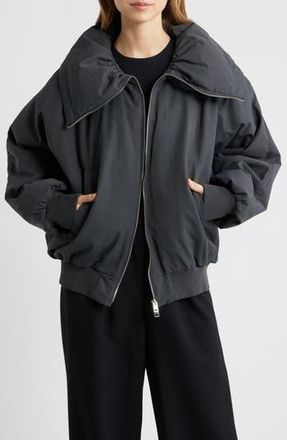 Mango Alina Bomber Jacket in Grey at Nordstrom Rack, Size Medium