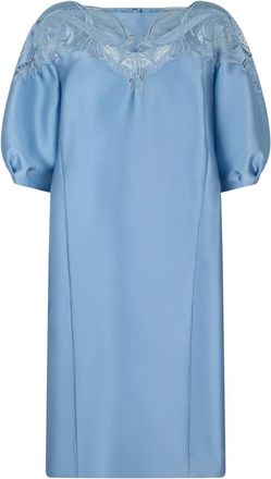 Alberta Ferretti Korte Jurk - Dames - Casual kleedjes - Blauw - S - Polyester - Kleedjes
